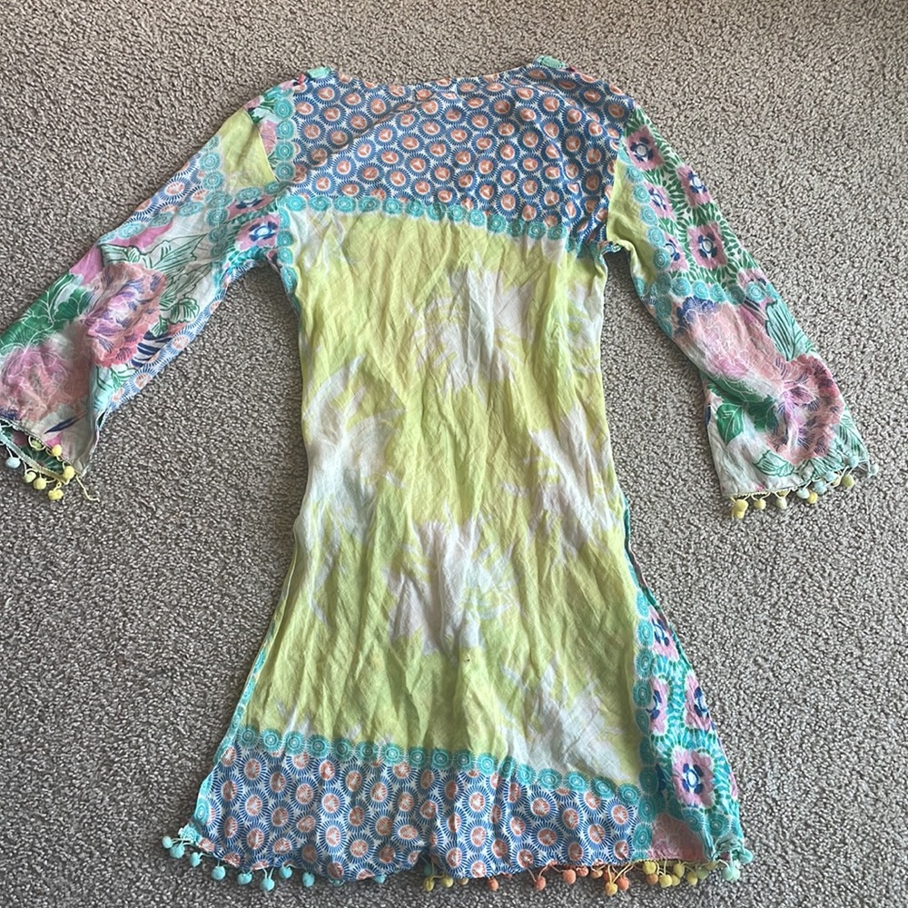 Z&L Europe cotton beach coverup Pom Pom detail small - Picture 4 of 5